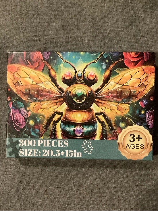 Other - 300-Piece Bee Jigsaw Puzzle - Vibrant Yellow & Multicolor